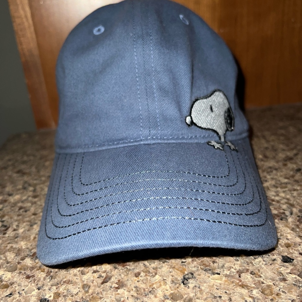 Snoopy Blue Baseball Cap with Embroidered Character